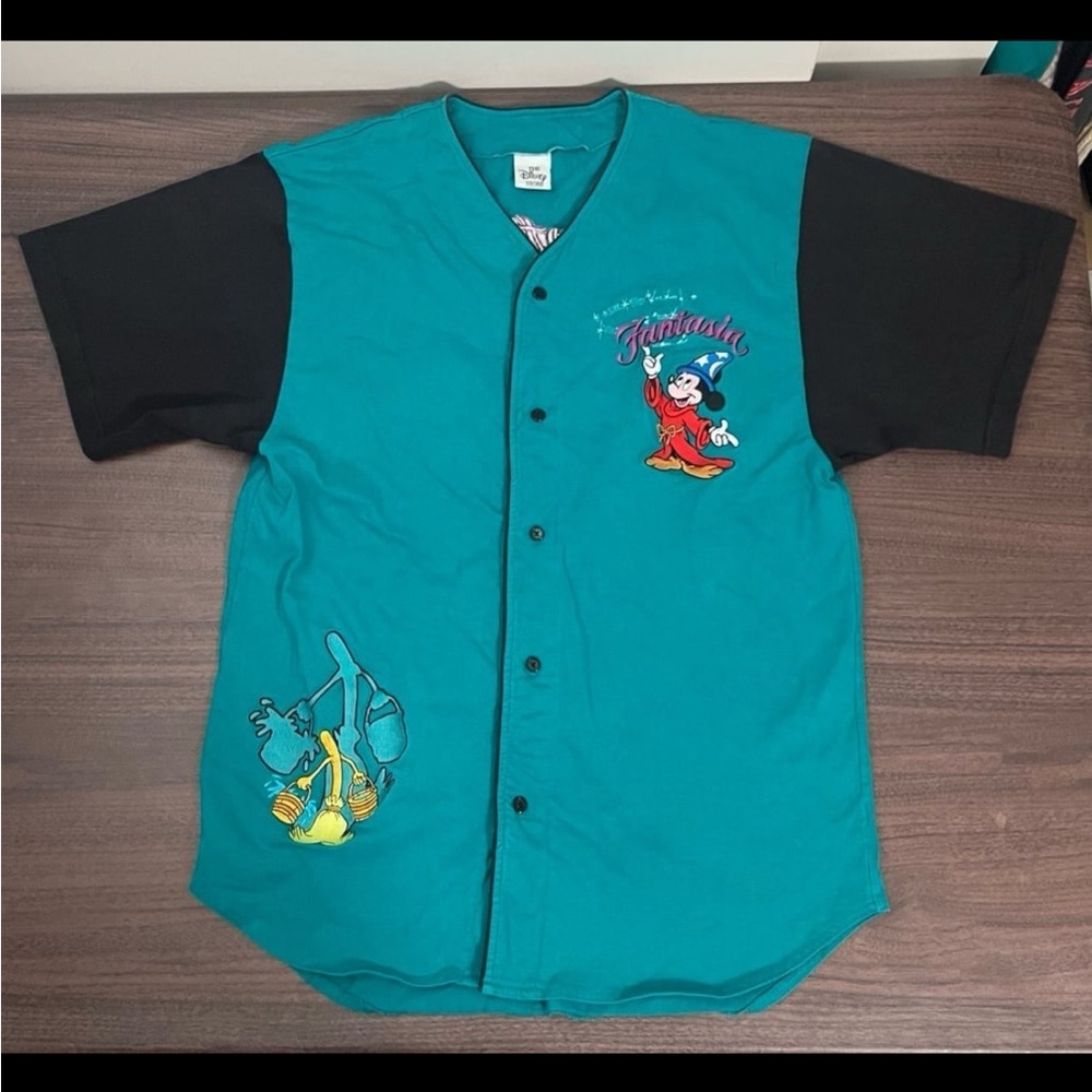 Vintage embroidered Disney Fantasia full Button up Shirt - See measurements - Picture 1 of 11